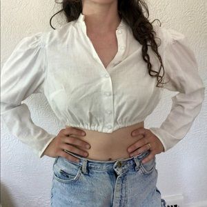 Vintage Cropped Blouse